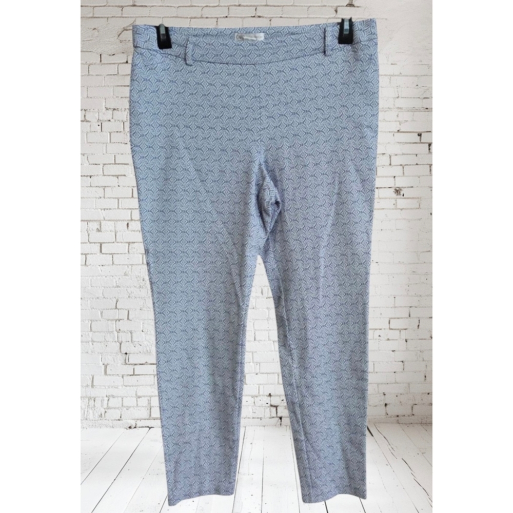 Cato Pull On Contemporary Blue Patterned Pants Size 16